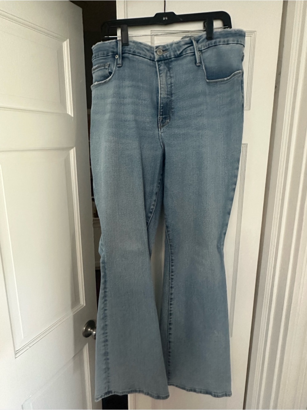 Good American Light Blue Flare Jeans
